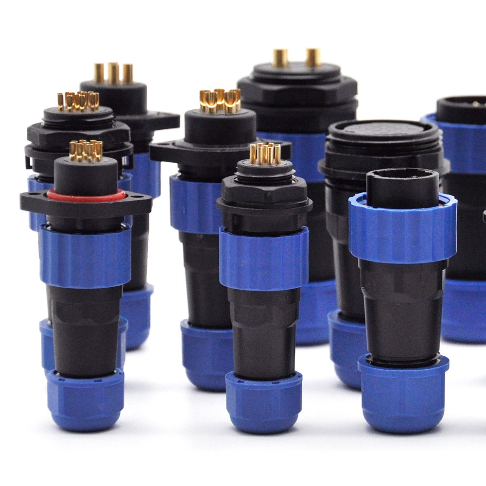 M25 M20 sp 13 16 3+9pin 30A Waterproof Connector For Motor Encoder Bicycle And Lighting power connector durable 12pin