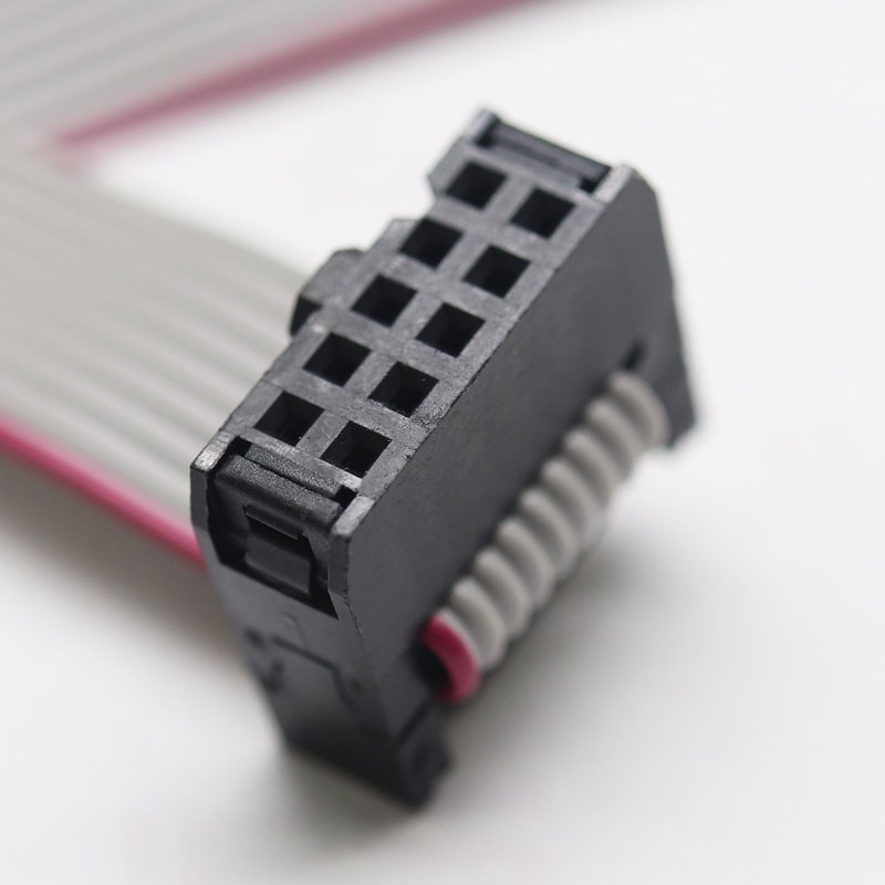 Hot sale 6 8 10 12 14 16 20 24 26 30 34 40 50 60 64 pin 1.27mm pitch 2651 28awg 2.54mm idc connector cable assembly flat cable