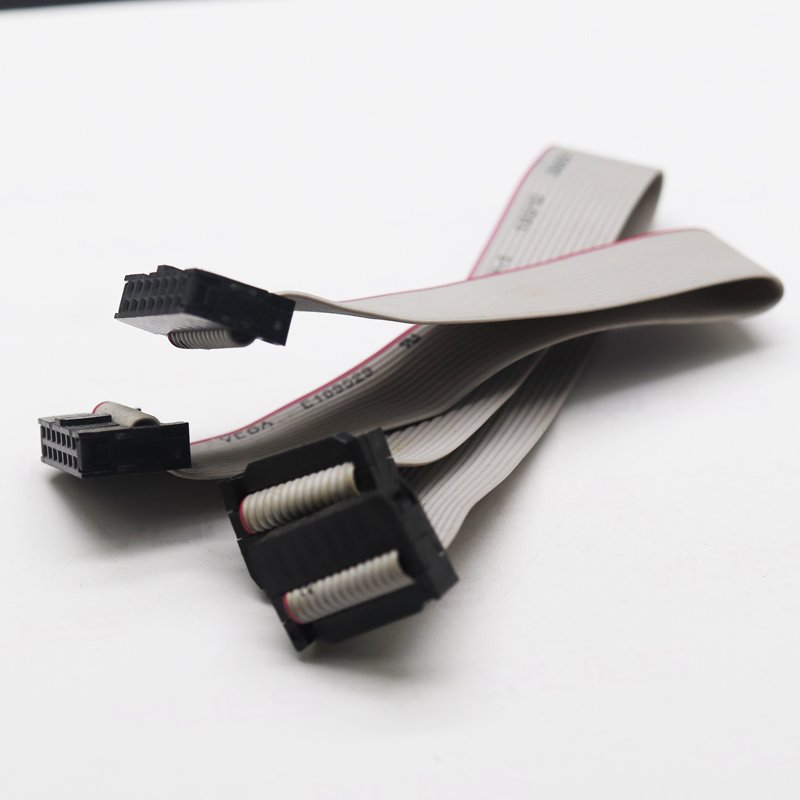Hot sale 6 8 10 12 14 16 20 24 26 30 34 40 50 60 64 pin 1.27mm pitch 2651 28awg 2.54mm idc connector cable assembly flat cable