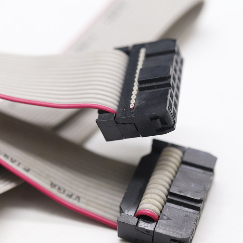Hot sale 6 8 10 12 14 16 20 24 26 30 34 40 50 60 64 pin 1.27mm pitch 2651 28awg 2.54mm idc connector cable assembly flat cable