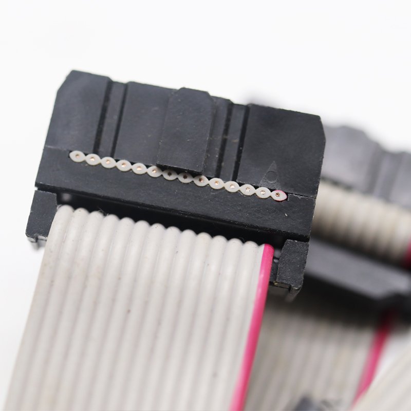 Hot sale 6 8 10 12 14 16 20 24 26 30 34 40 50 60 64 pin 1.27mm pitch 2651 28awg 2.54mm idc connector cable assembly flat cable