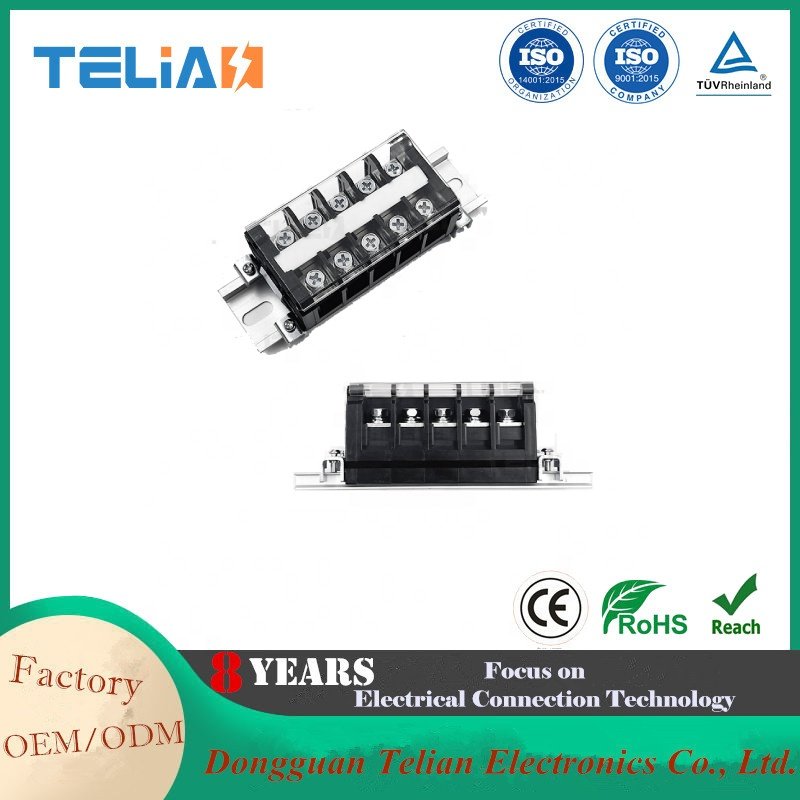 Dual Row Fixed Wiring Board Wire Connectors 600V 15A Box Connecter Cable Contacts 3/4/5/8p Electrical Screw Terminal Block