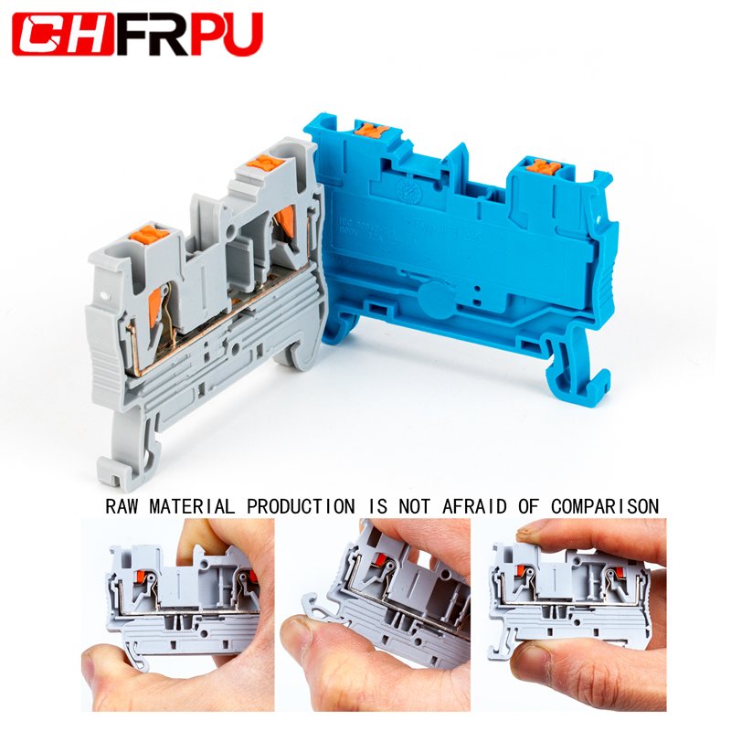 push in terminal block PT2.5 wire connector quick wiring Combined Spring Terminal Din Rail Terminal Block