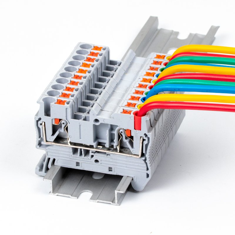 push in terminal block PT2.5 wire connector quick wiring Combined Spring Terminal Din Rail Terminal Block