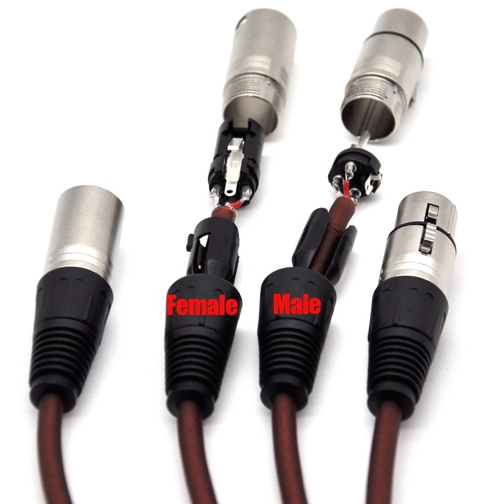 Male/Female 3 Pin XLR Jack Microphone MIC Audio Connector 3 Pin XLR Connector