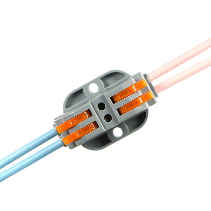 Wholesale 2 in 2 out Small Cable Connector Push In Quick Connection terminal Electrical Multiple Wire Connector
