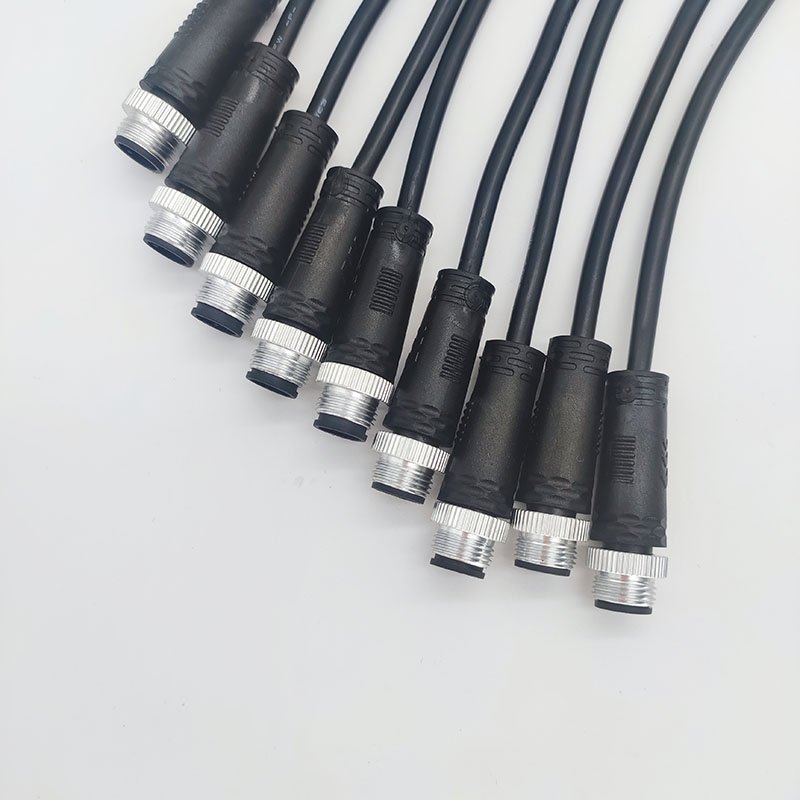 Factory customize M12 Connector Aviation shielded Cable IP68 Waterproof M12 male female Connector Sensor Cable