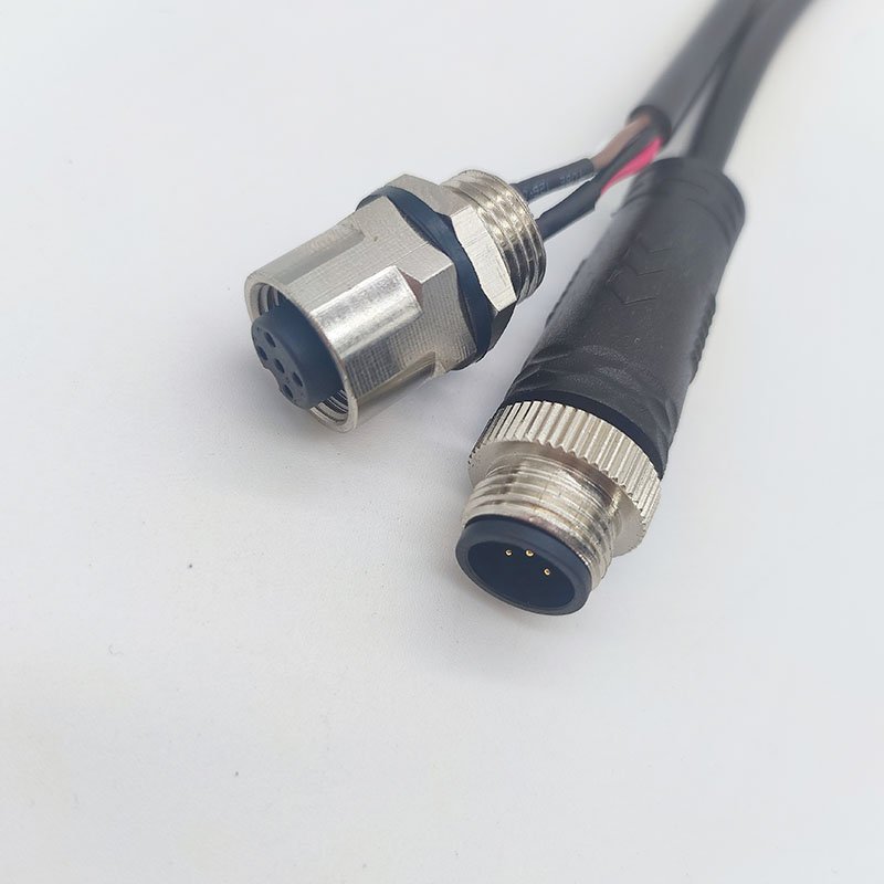 Factory customize M12 Connector Aviation shielded Cable IP68 Waterproof M12 male female Connector Sensor Cable