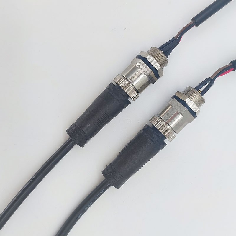 Factory customize M12 Connector Aviation shielded Cable IP68 Waterproof M12 male female Connector Sensor Cable