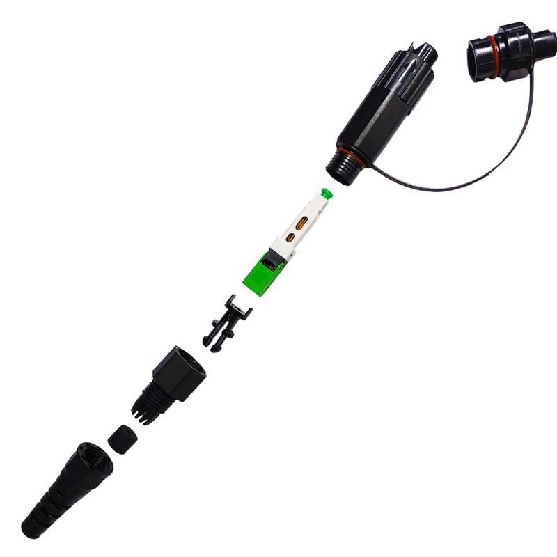 IP68 Waterproof Ftth Drop Cable Outdoor Fiber Optic Cable Assemblies Mini H SC Fast Connector