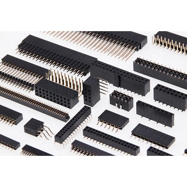 OEM 1.27mm 2.0mm 2.54mm pitch Single Dual Row 2-40 Pin Straight SMT R/A Gold Plated PCB Strip Female Header Pins Connector