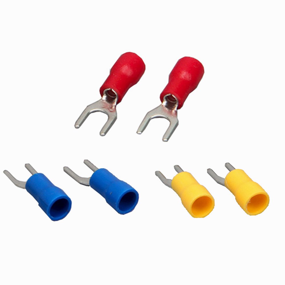 Hampoolgroup Good Quality Plating Tin Insulated Spade Fork Cable Terminal Connector Crimp Terminals
