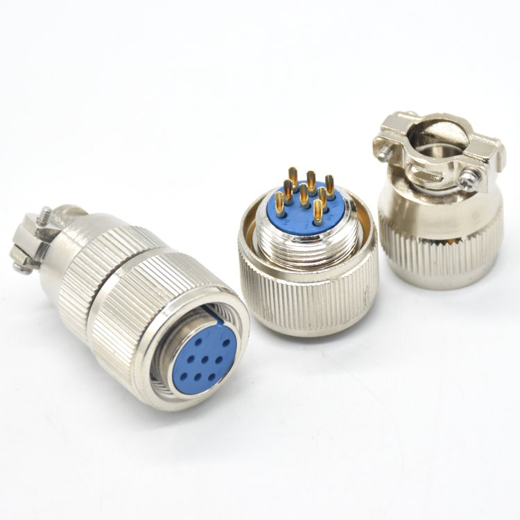8 pin round sealed DC high temperature resistant flexible alloy aviation glass sealed connector
