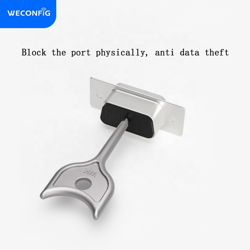 DB9 connector lock, Serial RS232 VGA Port Blocker, DB9 Blocker, (100blockers plus 2keys)