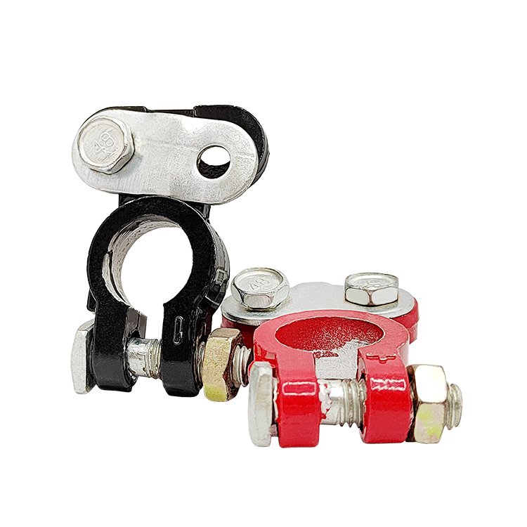universal quick release battery terminal wire connector truck boat auto battery terminal color coded clamp connectors