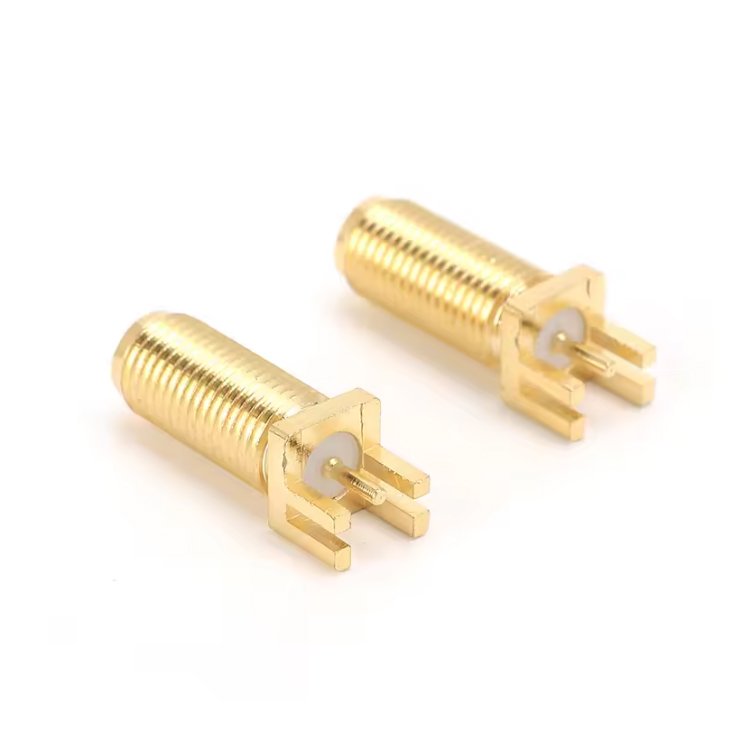 Hot sale Edge Mount PCB mount SMA-KE Off-set foot Female Connector