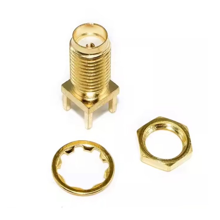 Hot sale Edge Mount PCB mount SMA-KE Off-set foot Female Connector