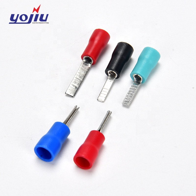 Pin Insulated Cord End Connector Connecting Cable ISO9001 Cold Terminals Lug Crewel Tube Per-insulator Terminal Copper and PVC