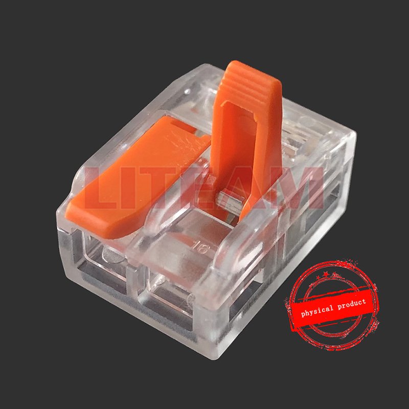 LT-412 wire connector quick connector 2 hole 1 in 1 out terminal push in wire
