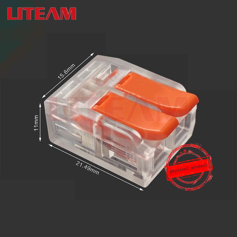 LT-412 wire connector quick connector 2 hole 1 in 1 out terminal push in wire