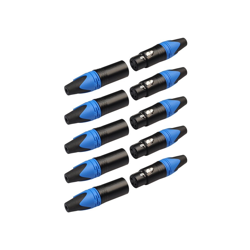 SHENZHENTP Colored 3 Pin Male To Female XLR Connector