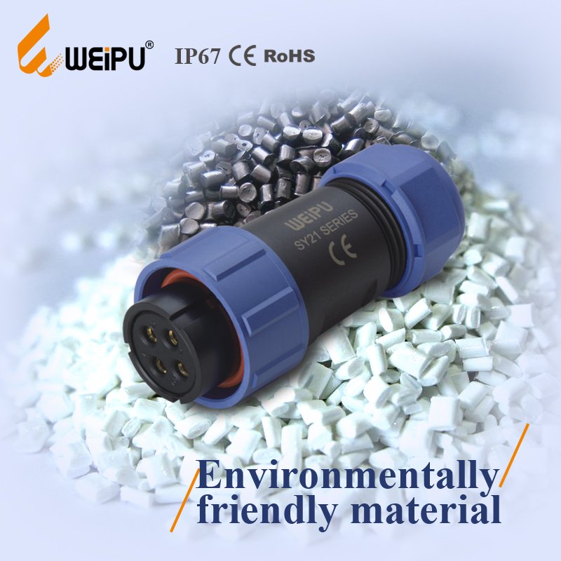Weipu industrial connector15m m21 4/5/7/9/12 pin waterproof cable plug male IP68/IP67 connector