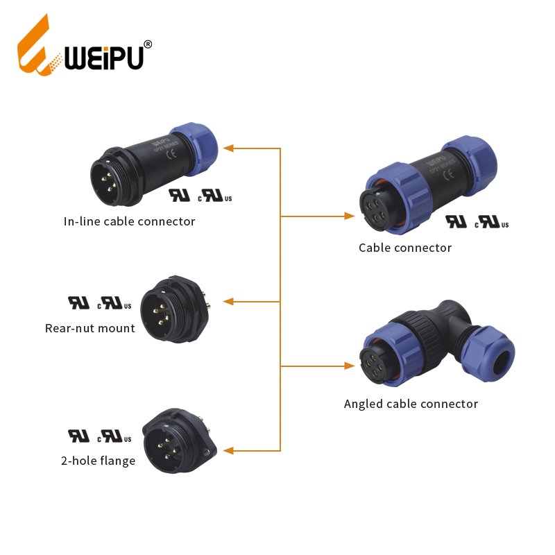 Weipu industrial connector15m m21 4/5/7/9/12 pin waterproof cable plug male IP68/IP67 connector