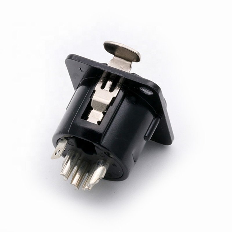 XLR Female Jack Connector 4 Pins Panel Mount Zinc Alloy Shell XLR Chassis Socket for Microphone MIC Mixer Wire Connector