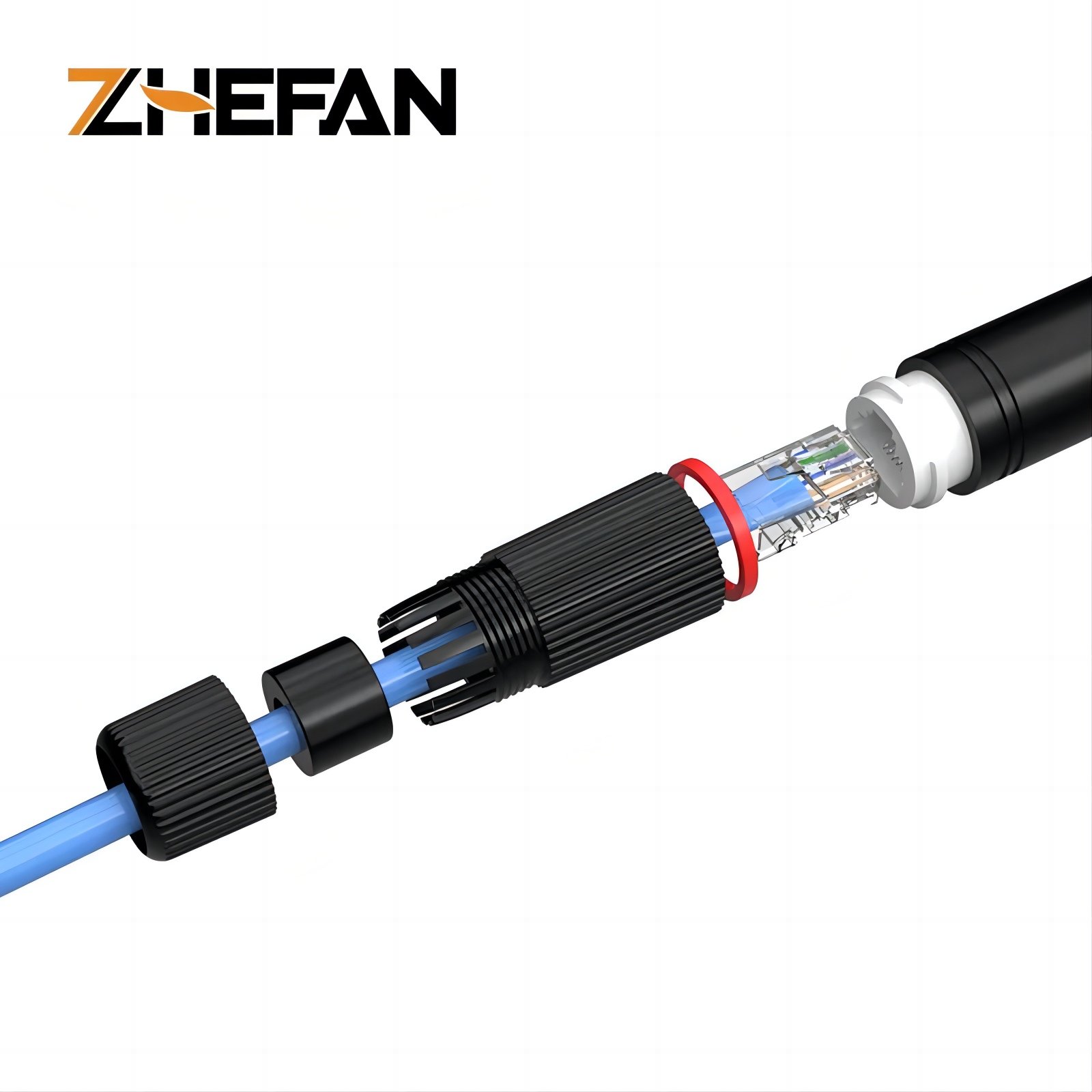 Rj45 Waterproof Ip67 Ethernet Network Cable Connector Double Head Outdoor Lan Coupler Adapter Female For Cat5 6 7 8p8c Grating