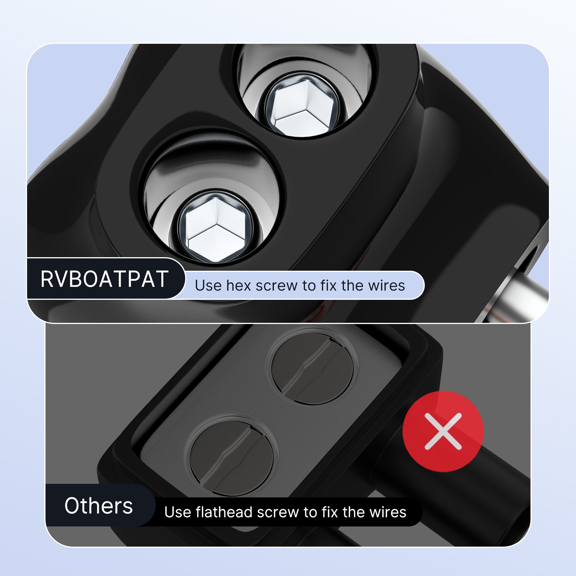 Black Insulated 2 Conductor Connector 2-Port Single-Sided Entry Insulated Multi-Tap Connector 600 Volts Multi-Cable Connector