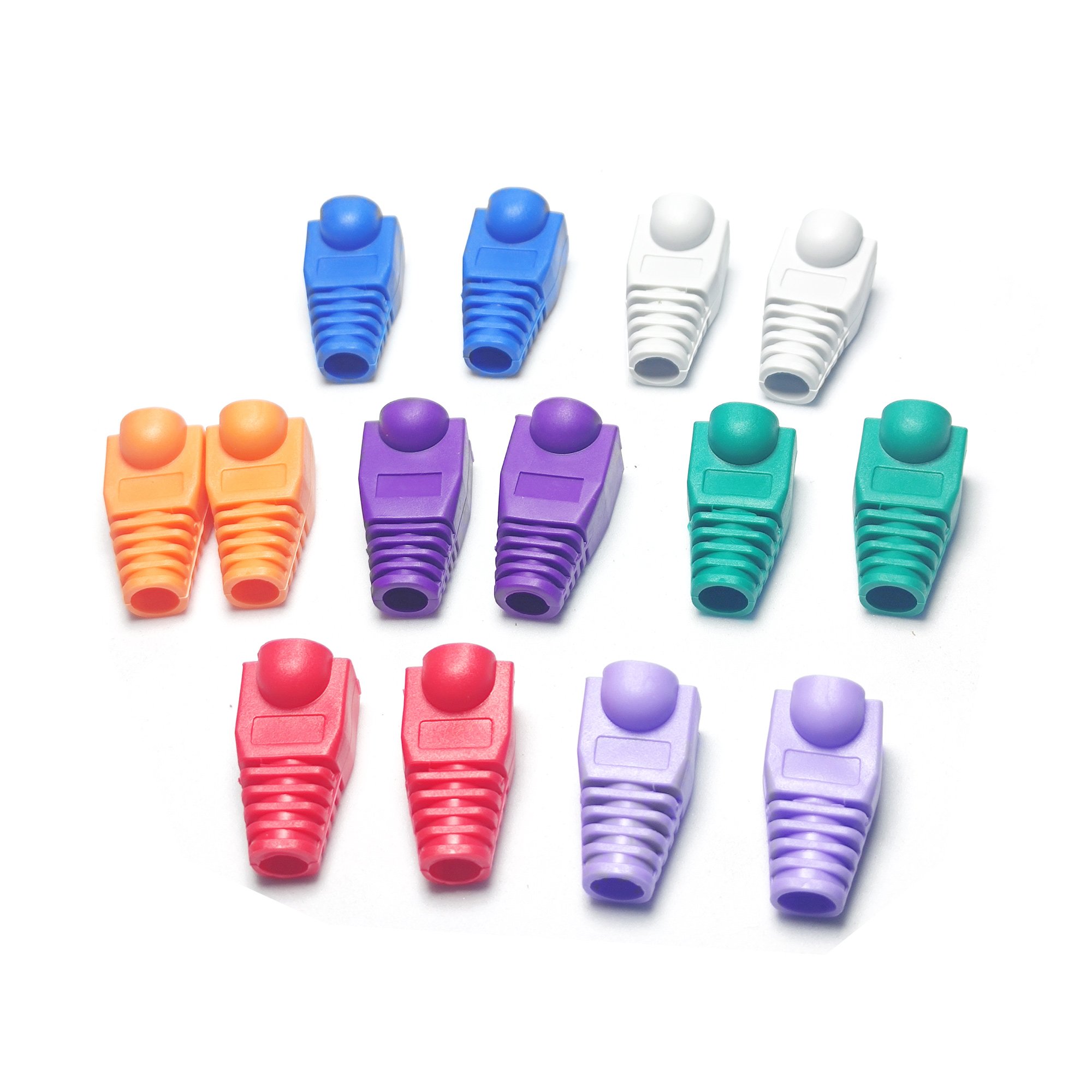Colorful RJ45 CAT5E CAT6 Ethernet Network Cable Strain Relief Boots Cable Connector Plug Cover