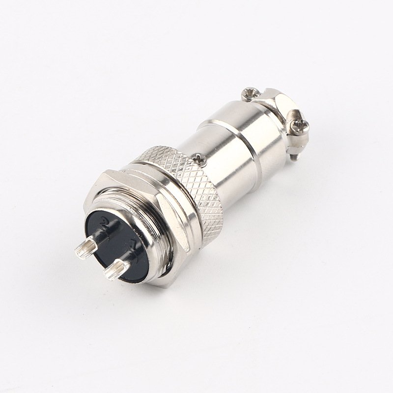 Aviation GX16 Socket Plug Threaded Metal Electrical Waterproof Circular Cable GX16 4 Pin Connector