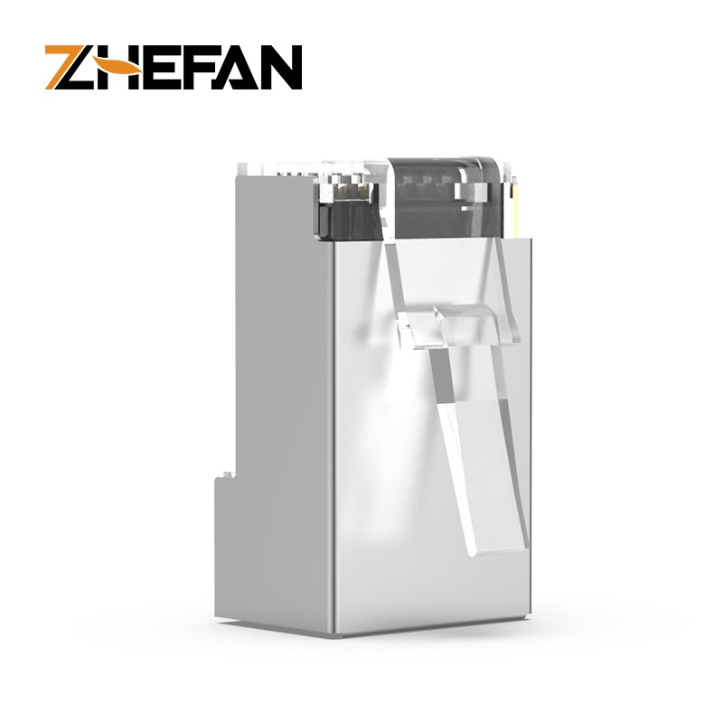Rj45 Modular Plug Cat6 Ftp Sftp Shielded Gold Contact 8p8c Male Ethernet Connector Rj45 Pass Through Connector