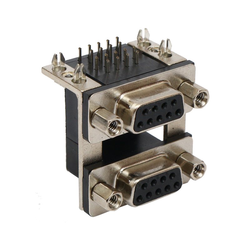 2.77mm Double Layer D-sub connector DB9 Female to DB9 Female