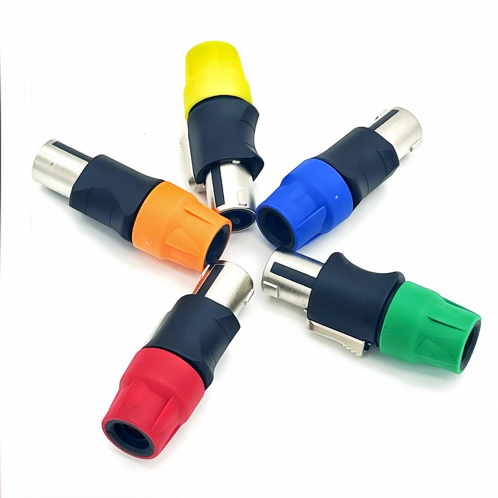 Factory metal NL4Fx OEM SUPPER SPEAKON Connector 4 Pole Male plug Audio Power Amplifier Speaker Cable Connectors