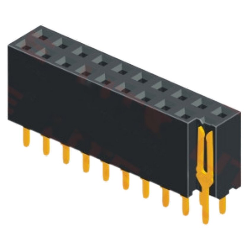 Good price 2.54mm pitch H=8.5mm dual row female header connector for Vertical type