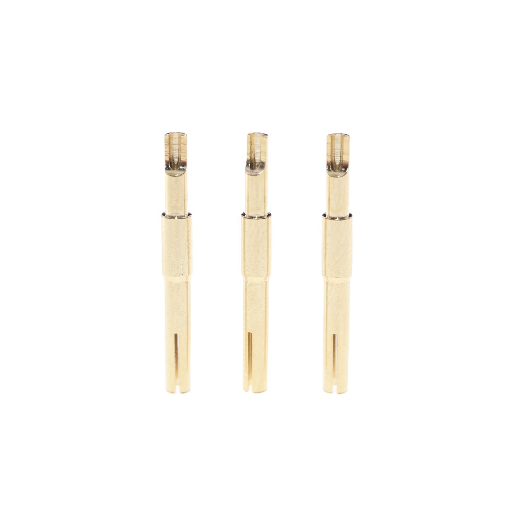 Dongguan factory customization Brass 1.5mm Electronic Contact Spring Solid POGO PIN Male Terminal Connector