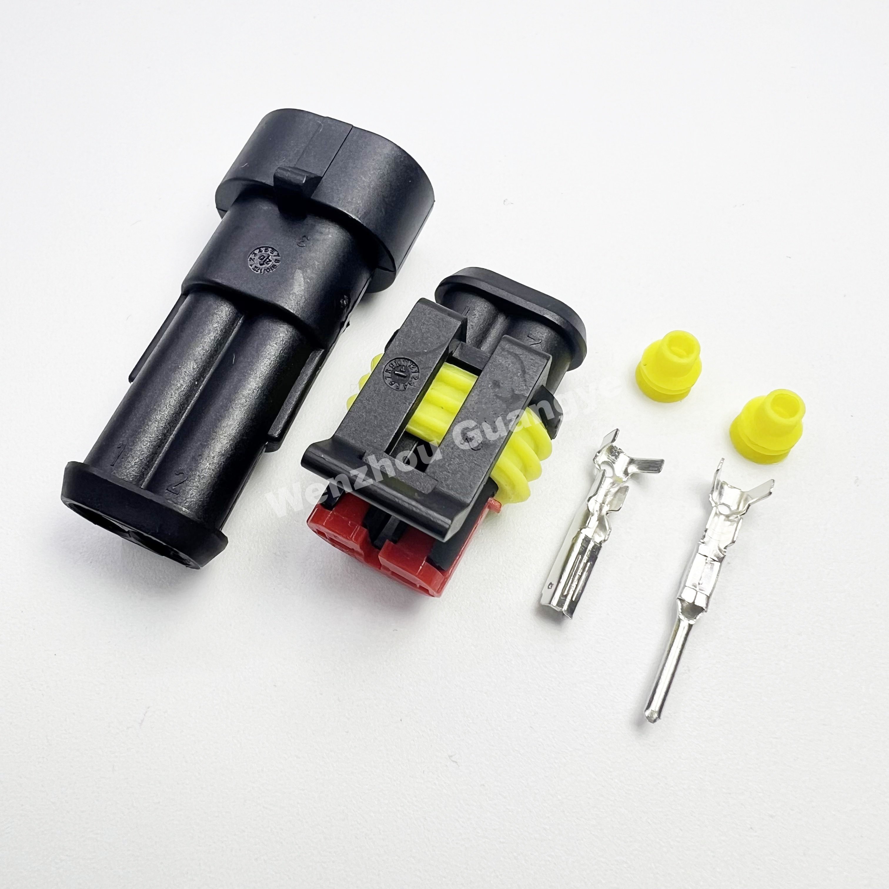 TYCO AMP 282080-1/282104-1 DJ7021-1.5-11/21 2 Pin Auto Connector Waterproof Automotive Wire Plug for Electric Cars