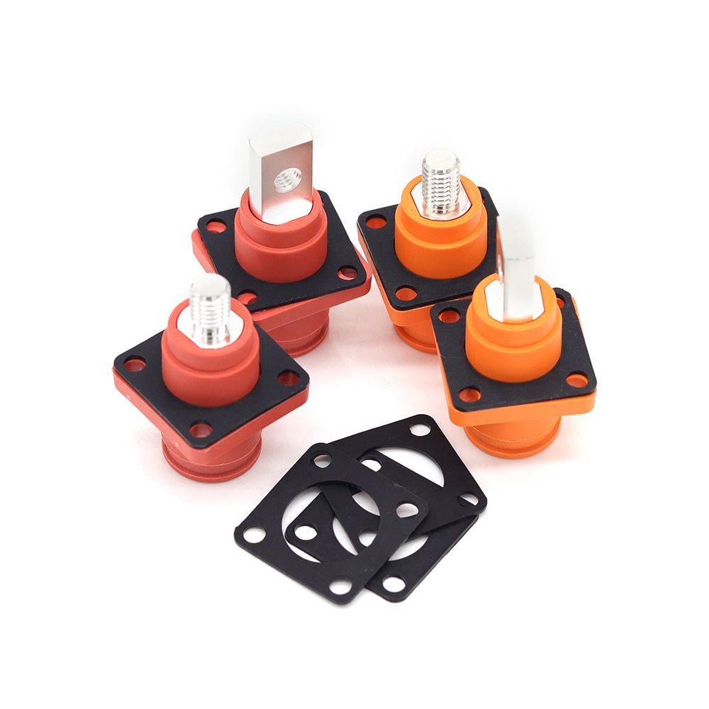Plug And Play Inverter M6 120A Black HV Energy Storage Power Station Connectors Busbar 8mm 500A Terminal