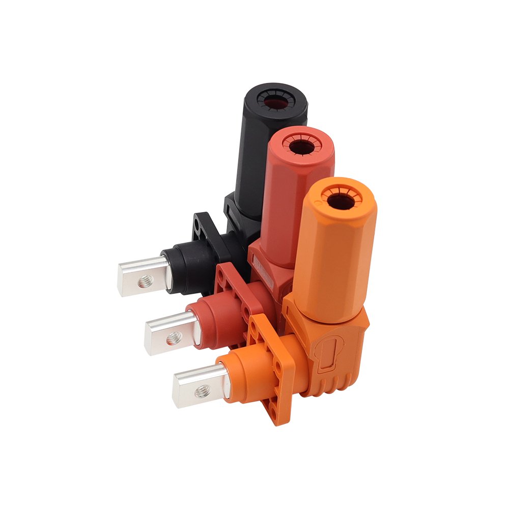 Plug And Play Inverter M6 120A Black HV Energy Storage Power Station Connectors Busbar 8mm 500A Terminal