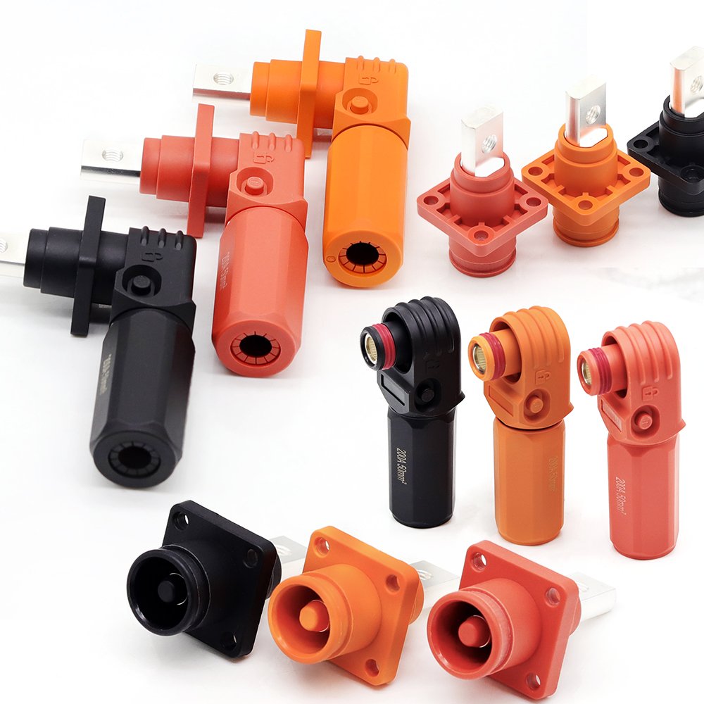 Plug And Play Inverter M6 120A Black HV Energy Storage Power Station Connectors Busbar 8mm 500A Terminal