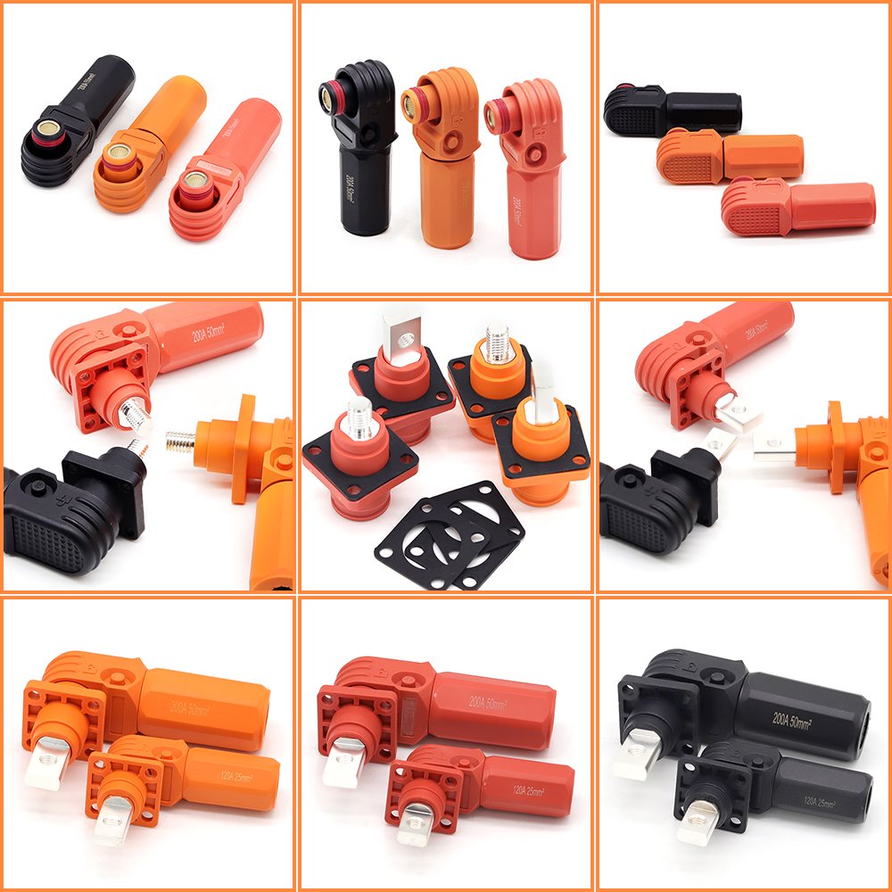 Plug And Play Inverter M6 120A Black HV Energy Storage Power Station Connectors Busbar 8mm 500A Terminal