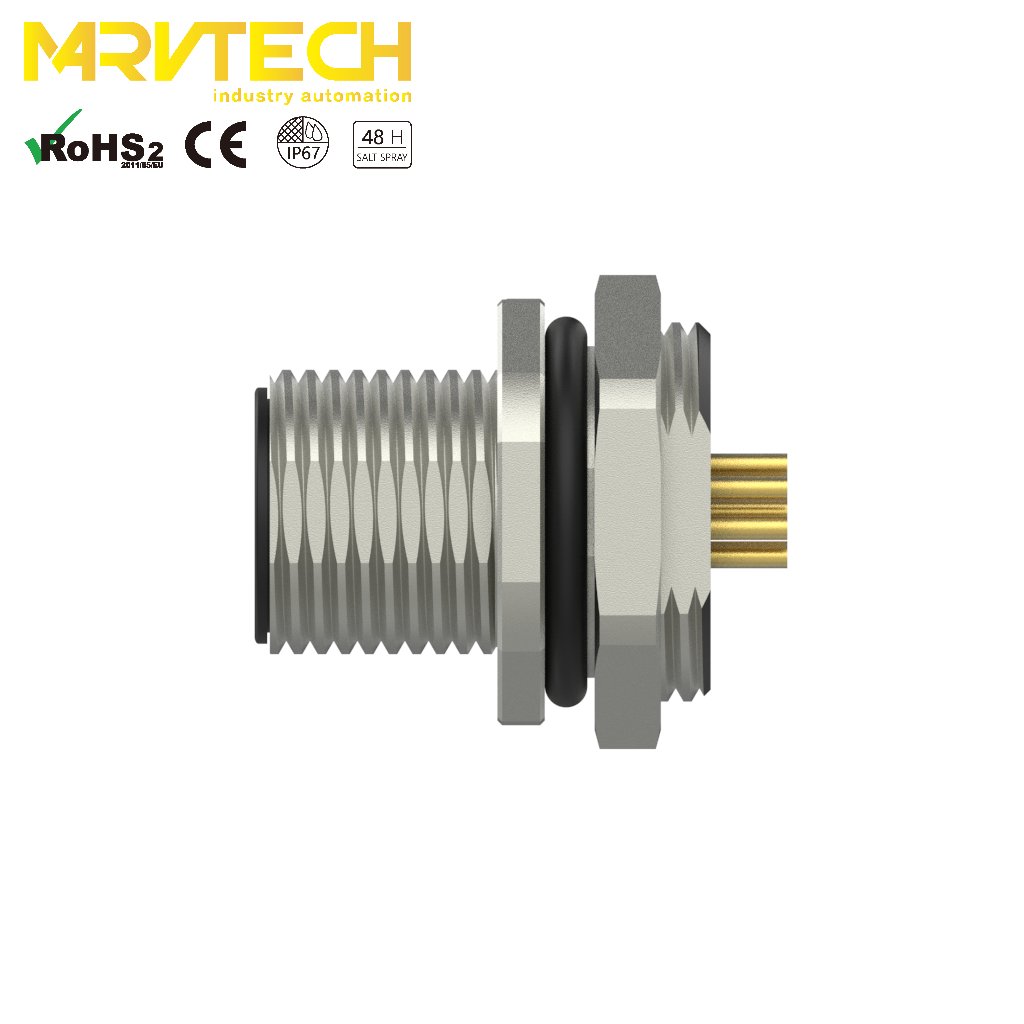circular 9pin pcb connector circular connector m12 pcb panel mount m12 board mount pcb type circular connector