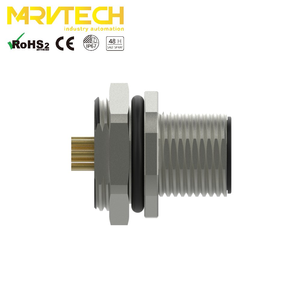 circular 9pin pcb connector circular connector m12 pcb panel mount m12 board mount pcb type circular connector