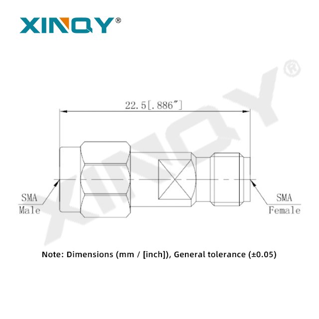 XINQY SMA-JK RF Coaxial Adapter Connector SMA-Male to SMA-Female DC-18GHz 50Ohm RF Test Cable Adaptor Connector