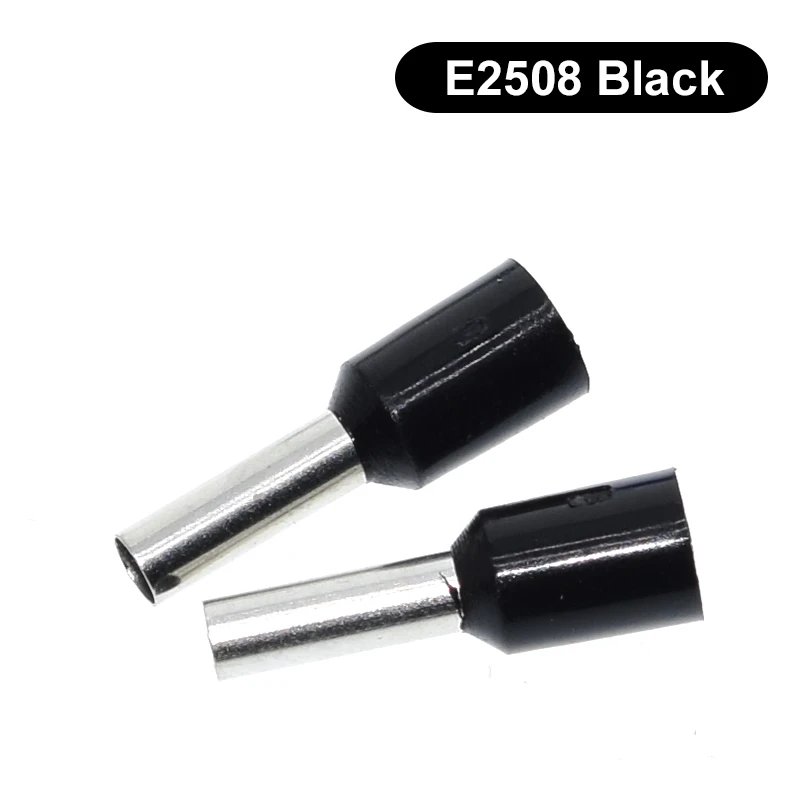 E0508 E2508 Tubular Wire Cold Pressure Connector Electrical Terminals Cable Crimps Wire Ferrules 22AWG Wire VE0508 VE2508