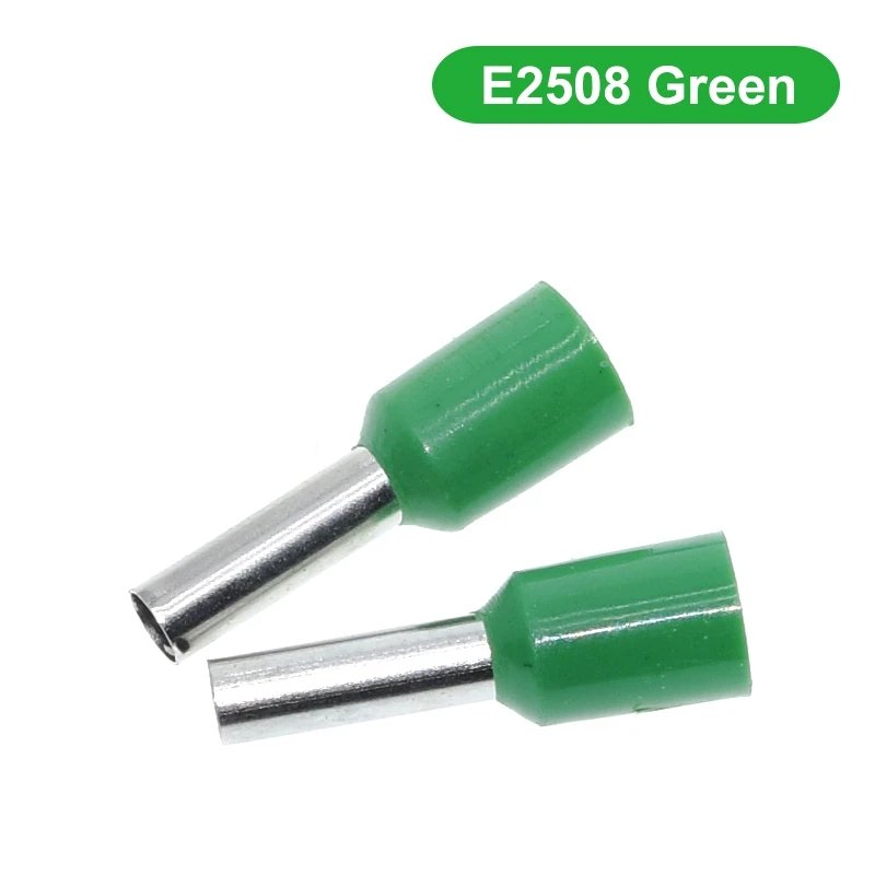 E0508 E2508 Tubular Wire Cold Pressure Connector Electrical Terminals Cable Crimps Wire Ferrules 22AWG Wire VE0508 VE2508