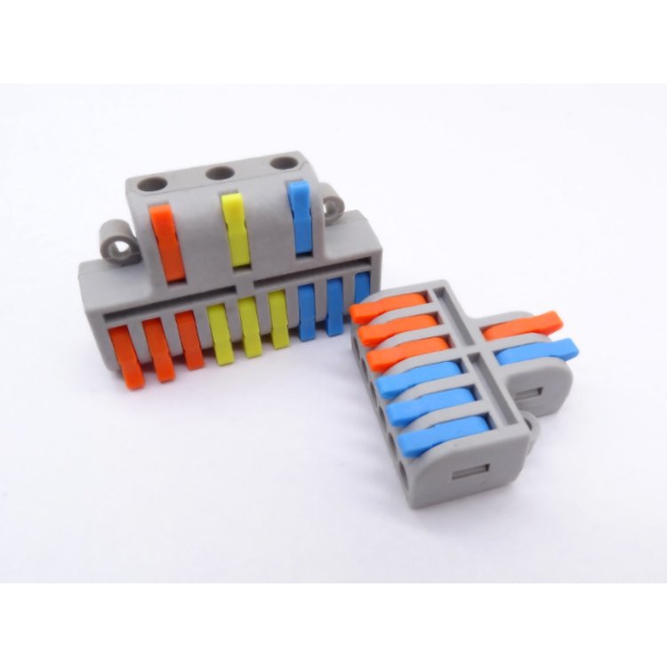 AP-63 wire connector three in and six out Mini version Quick terminal block of zero fire divider
