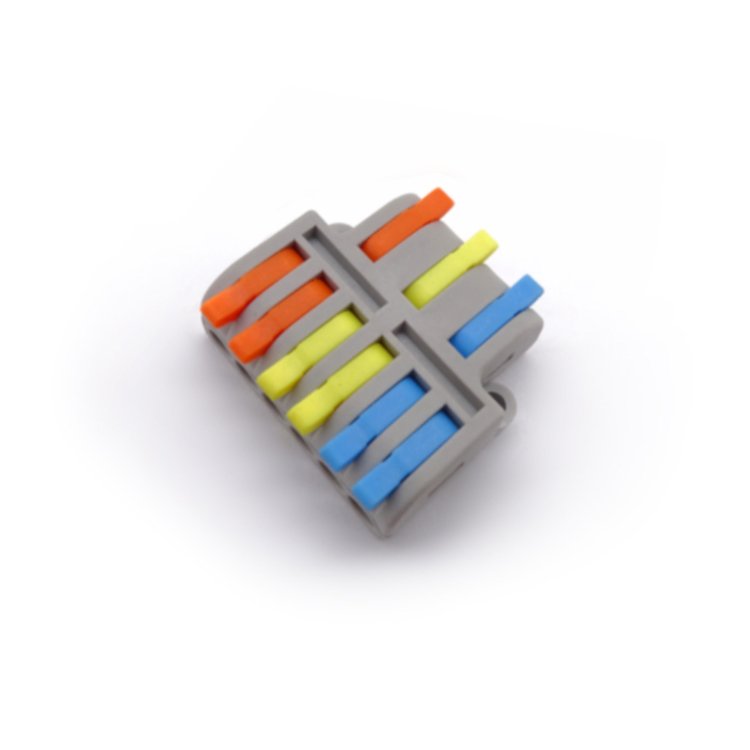 AP-63 wire connector three in and six out Mini version Quick terminal block of zero fire divider