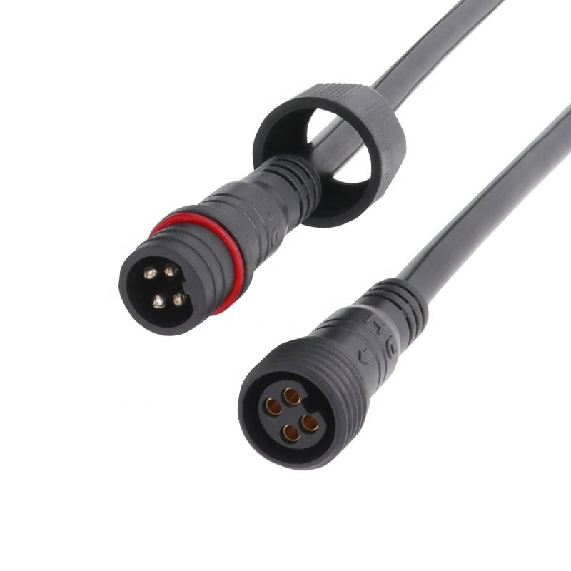 AHUA IP65 led strip light male female plug waterproof power signal connector for outdoor